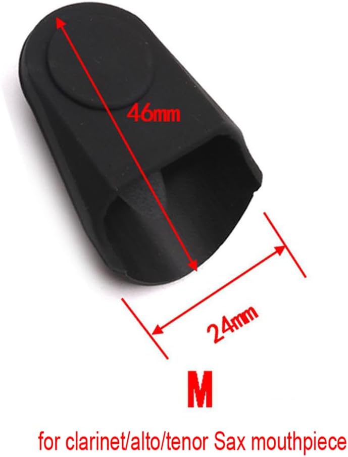Fengtaike Saxophone Mouthpiece Protector, Silicone Cap Cover, Black (Clarinet/Alto/Tenor Sax) - Image 1